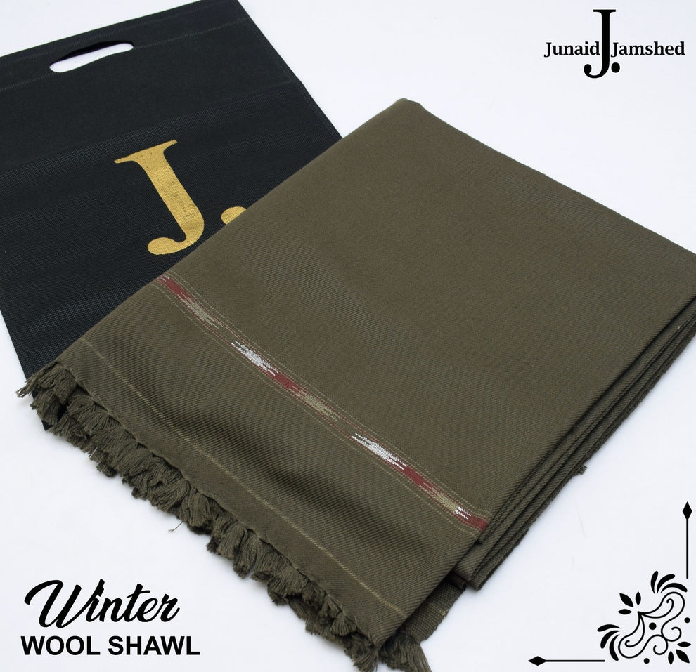 Gents Wool Shawl-Green